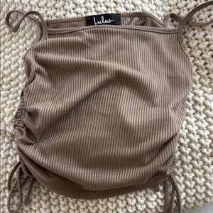Lulu's Brown Ribbed Tank